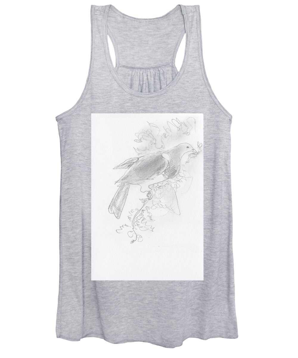 New Zealand Women's Tank Top featuring the painting Kereru by Abby McBride