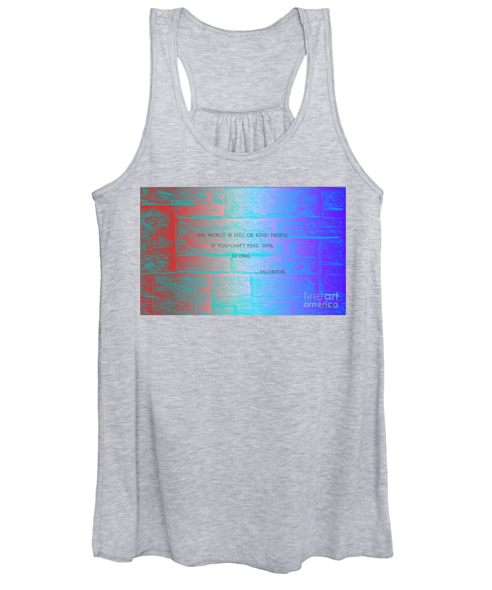 Abstract Women's Tank Top featuring the digital art Kind People by Denise F Fulmer