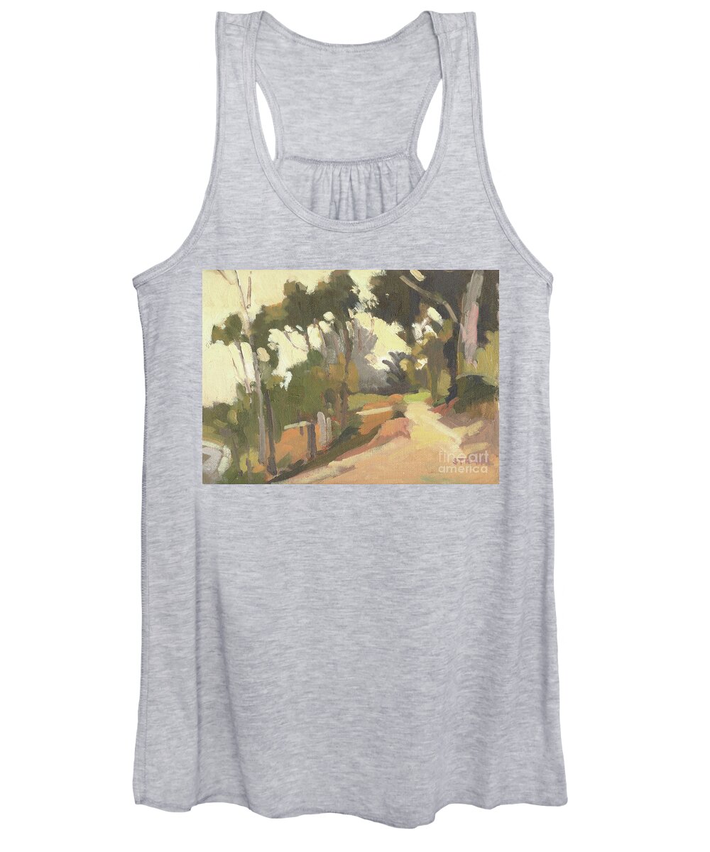 La Jolla Women's Tank Top featuring the painting La Jolla Shores Path to Beach by Paul Strahm