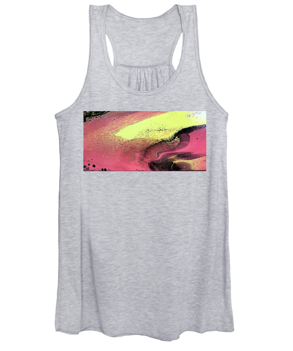 Lava Flow Women's Tank Top featuring the painting Lava Flow by Pour Your heART Out Artworks