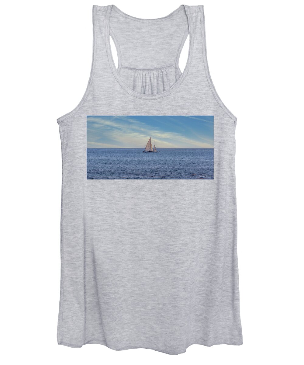 Ocean Women's Tank Top featuring the photograph Leisurely Sailing by Aaron Burrows