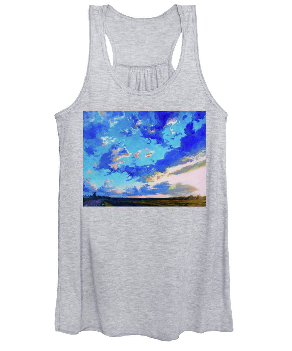Landscape Women's Tank Top featuring the painting Let's Do It Again Tomorrow Night by Amanda Schwabe