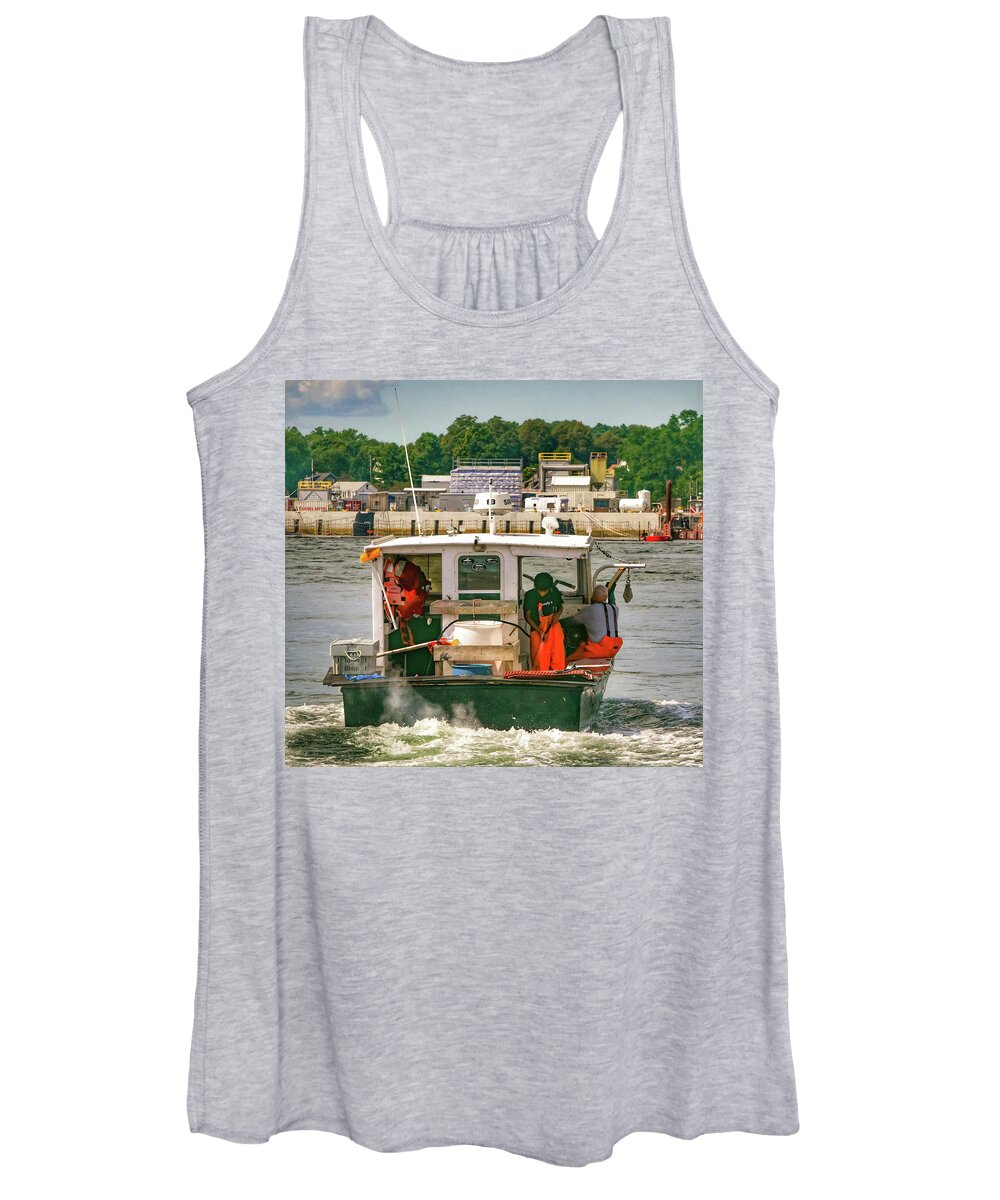 Fishing Women's Tank Top featuring the photograph Life On The River by Deb Bryce