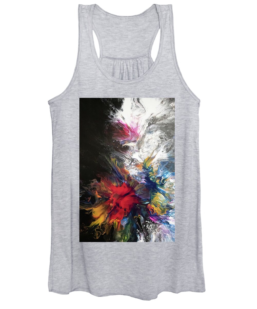 Pour Women's Tank Top featuring the mixed media Light and Darkness by Aimee Bruno