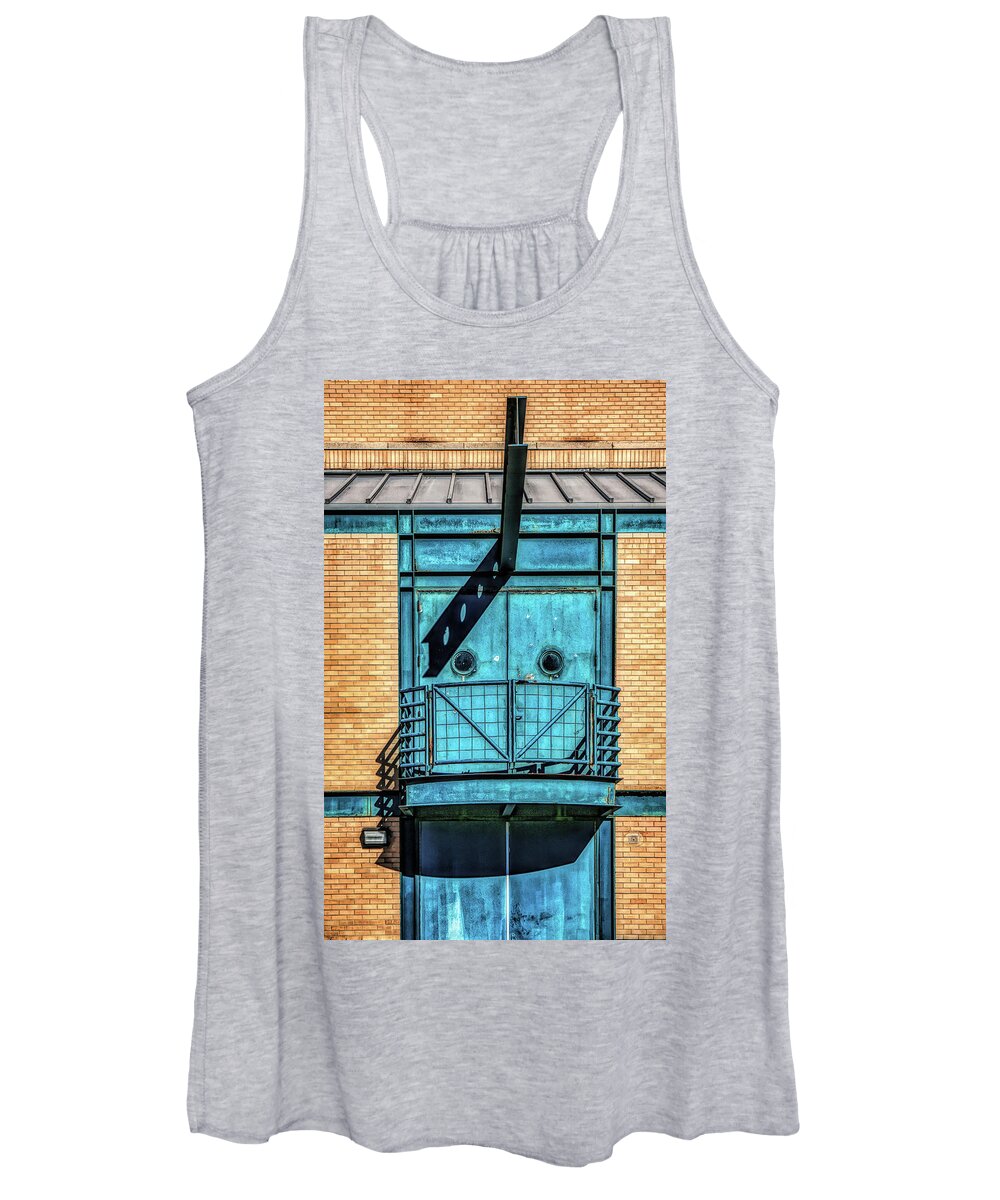 Mast Women's Tank Top featuring the photograph Light And Shadow On Deck by Gary Slawsky