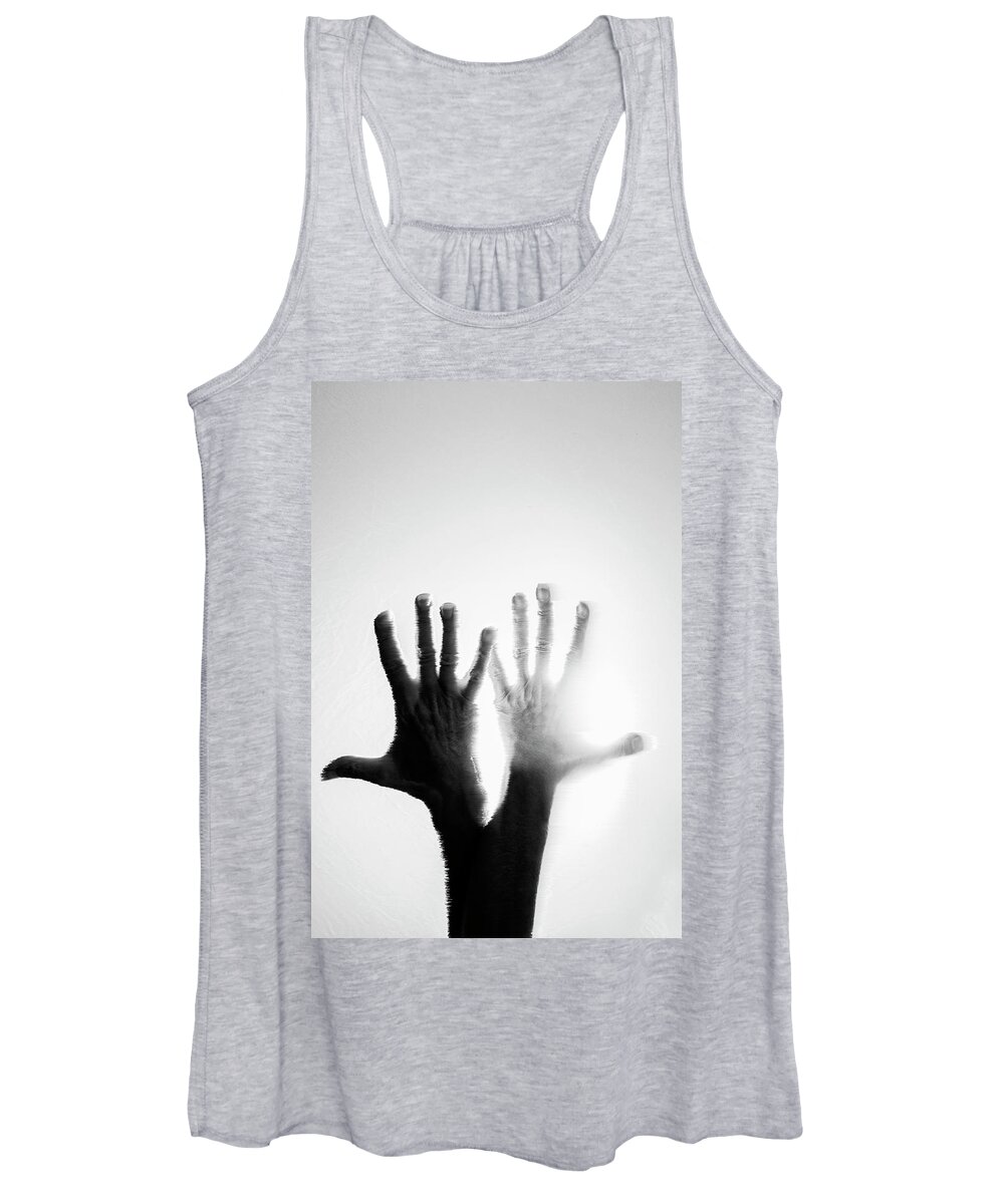 Hands Women's Tank Top featuring the photograph Light Stops by Alina Oswald