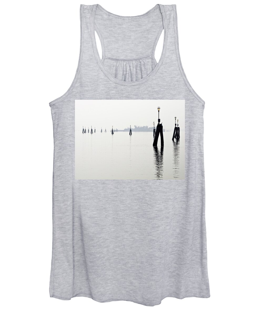 Venice Women's Tank Top featuring the photograph Lights on the Venetian lagoon by Eyes Of CC