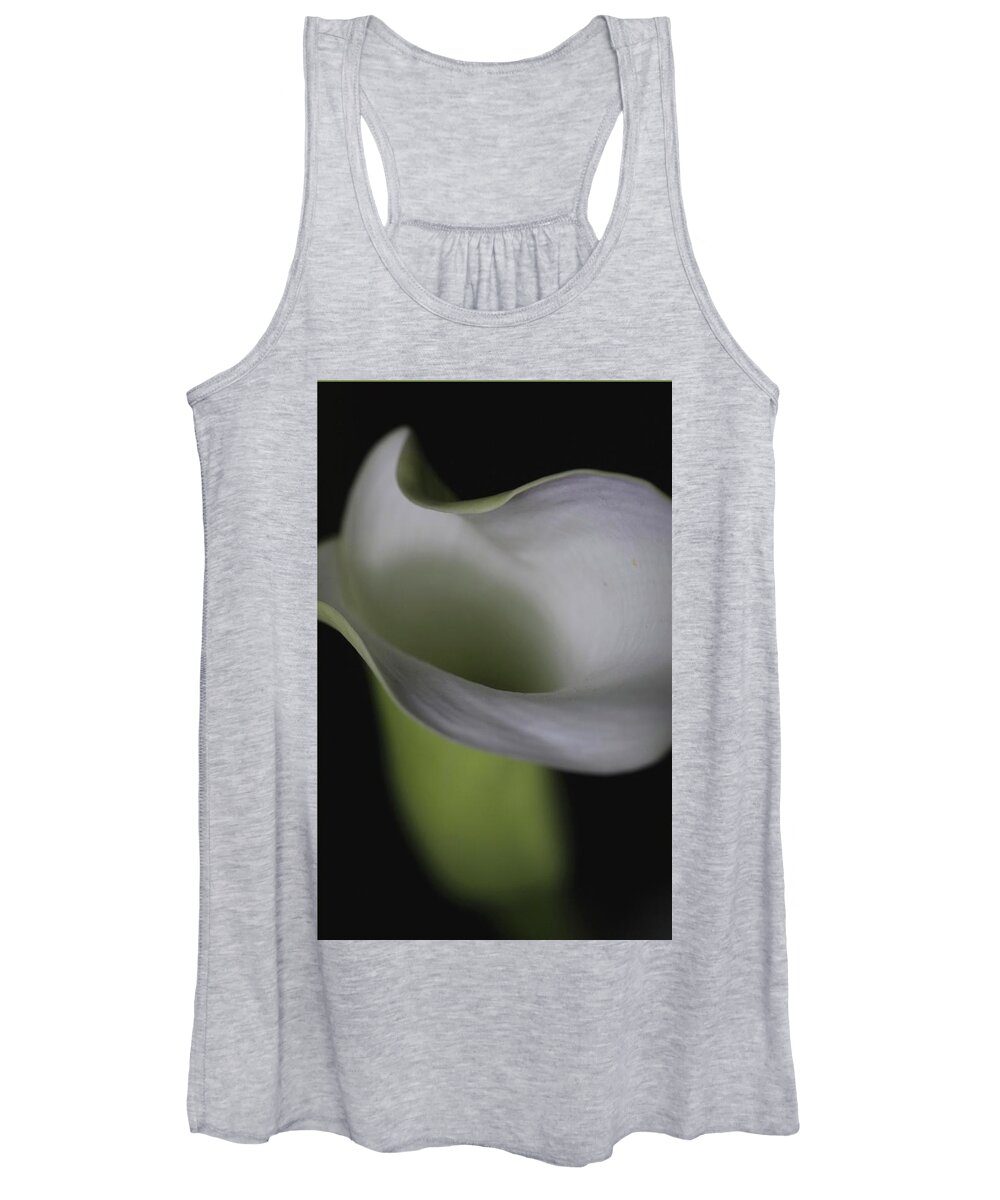 Botanical Women's Tank Top featuring the photograph Lily Green Grey by Julie Powell