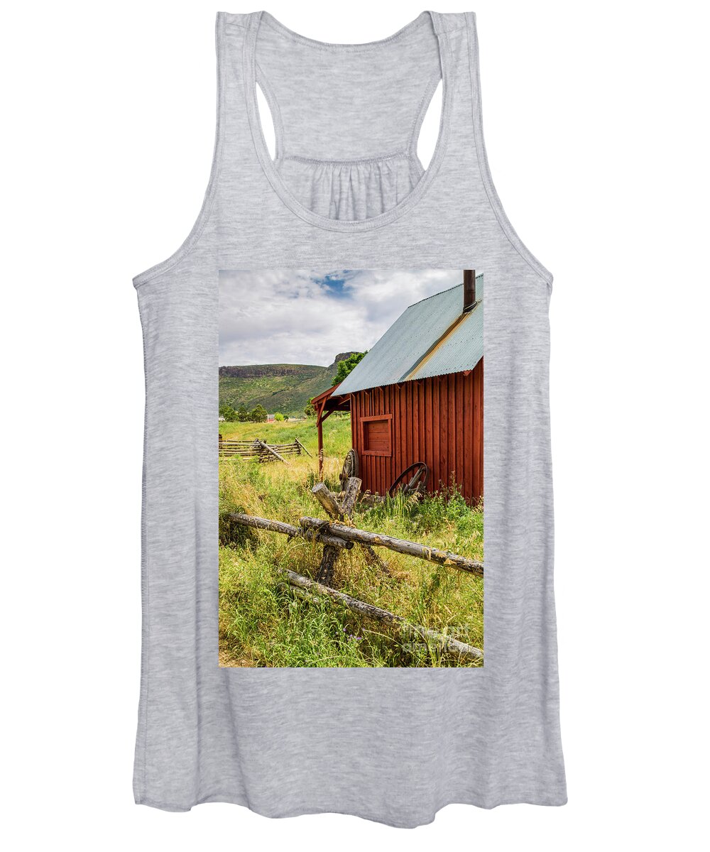 Colorado Women's Tank Top featuring the photograph Little Cabin on the Prairie by Erin Marie Davis