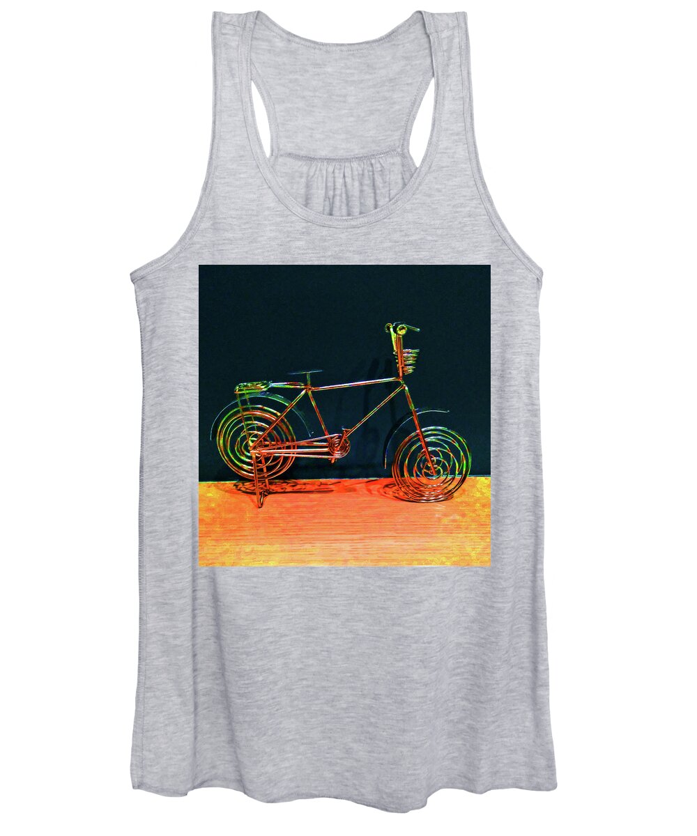 Black Women's Tank Top featuring the photograph Portrait of a Bicycle by Andrew Lawrence