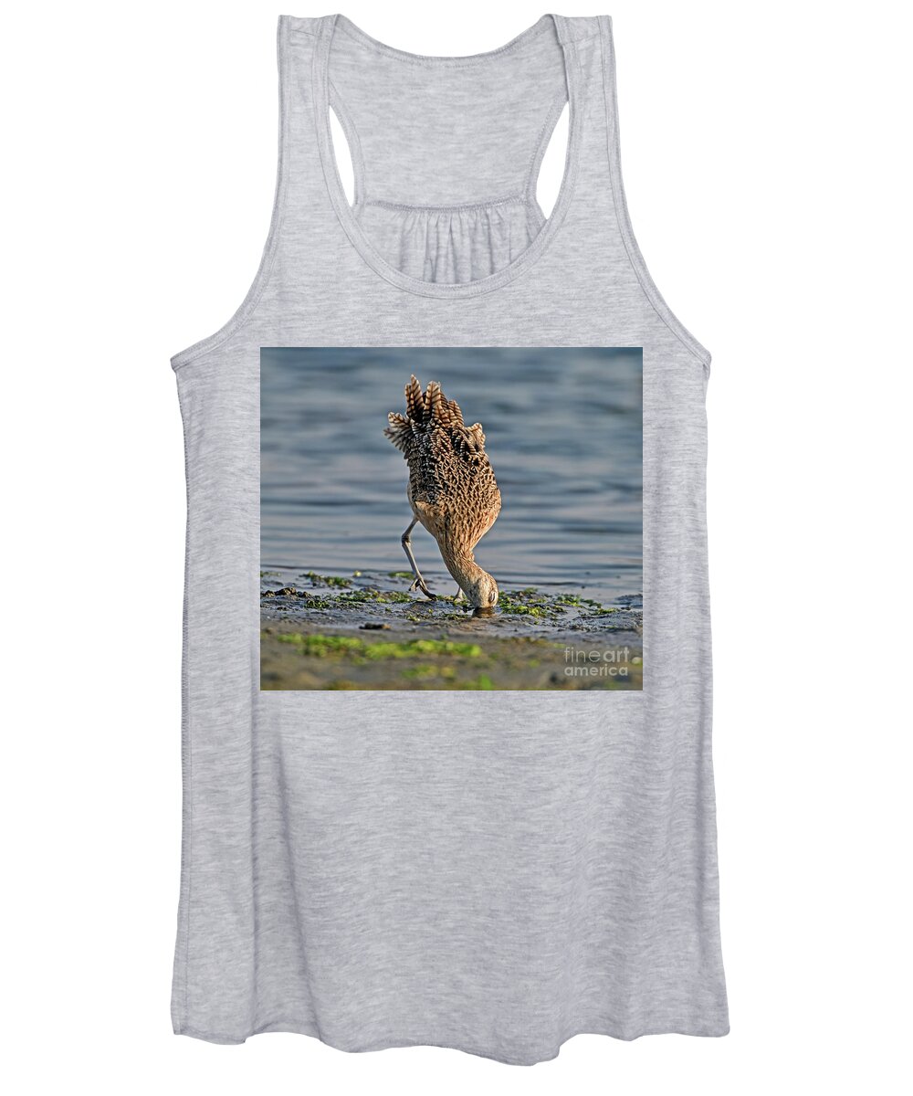 Long-billed Curlew Women's Tank Top featuring the photograph Long-billed Curlew by Amazing Action Photo Video