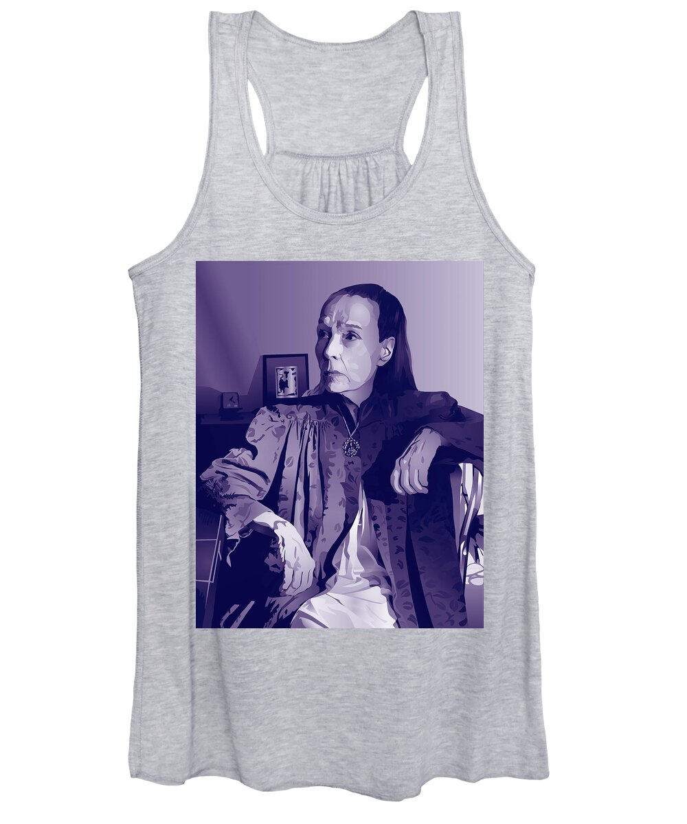 Louise Brooks Official Women's Tank Top featuring the digital art Louise Brooks in Rochester - Royal Amethyst by Louise Brooks