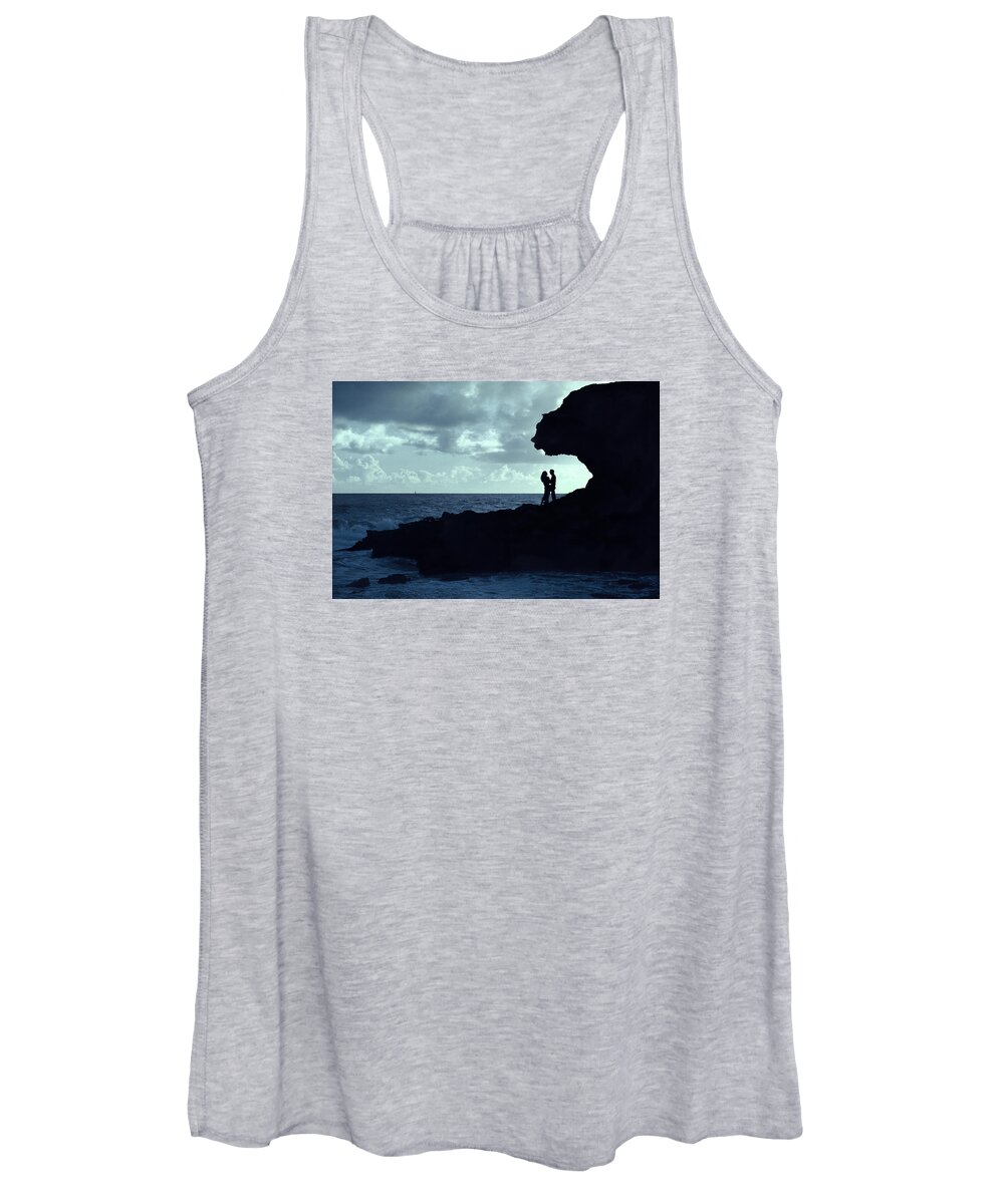 The Walkers Women's Tank Top featuring the photograph Love on the Rocks by The Walkers