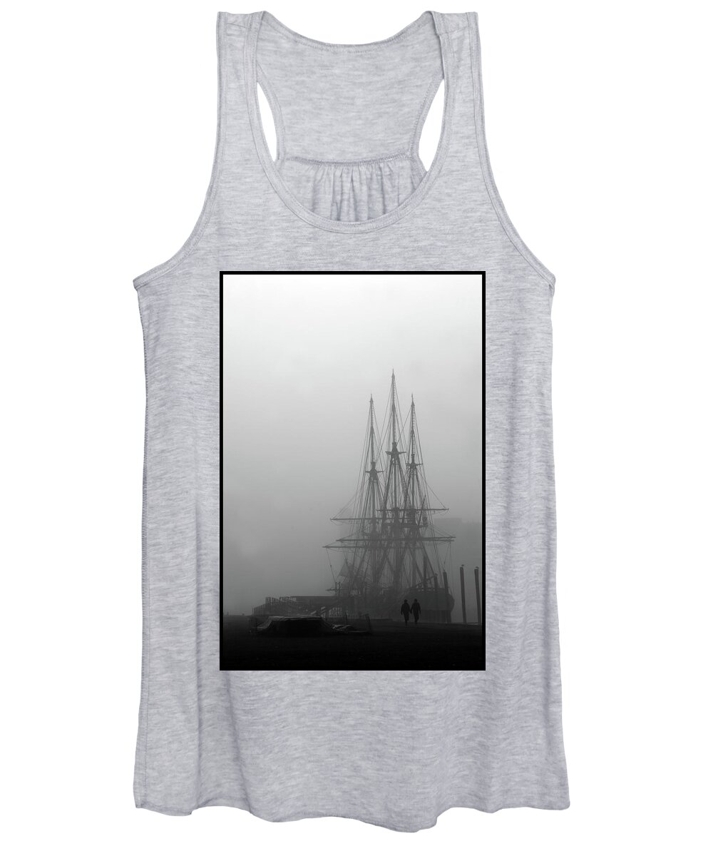 Landscape Women's Tank Top featuring the pyrography Lovers in The Fog by WonderlustPictures By Tommaso Boddi