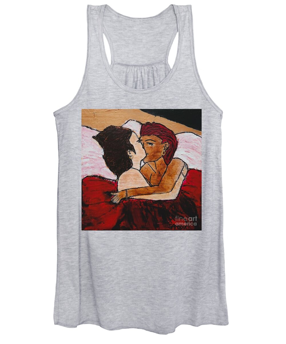  Women's Tank Top featuring the painting The Lovers by Mark SanSouci