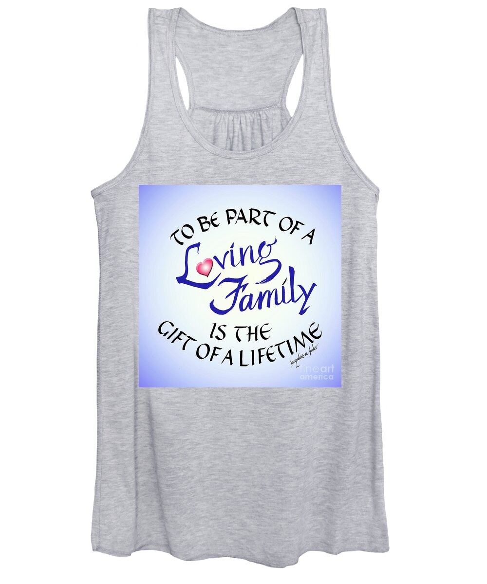 Family Women's Tank Top featuring the digital art Loving Family by Jacqueline Shuler