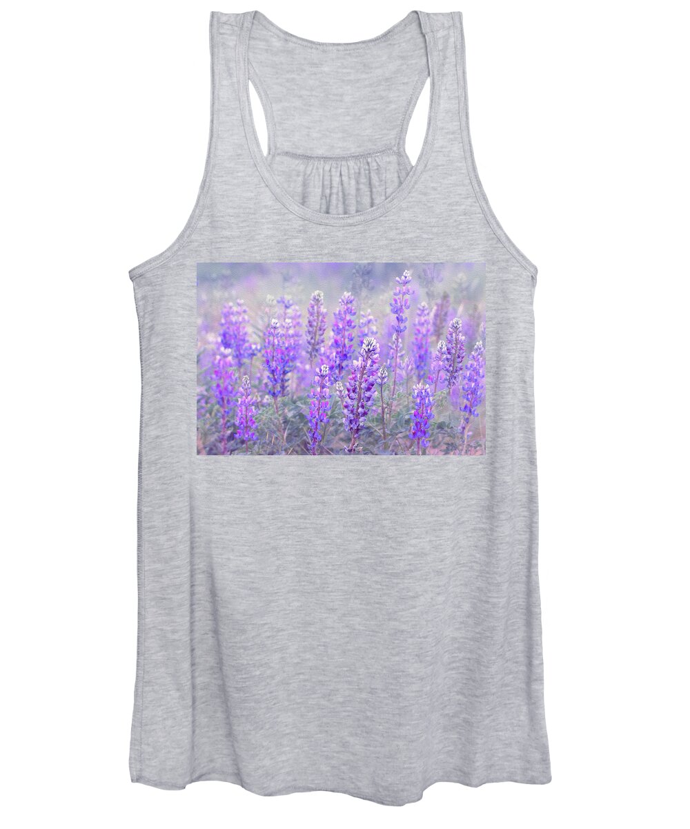 Lupines Women's Tank Top featuring the photograph Lupines in Dublin by Vanessa Thomas