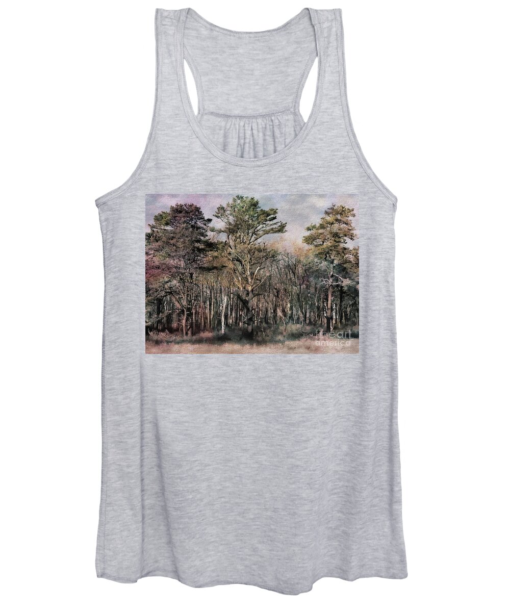Nature Women's Tank Top featuring the photograph Maine Forest by Marcia Lee Jones