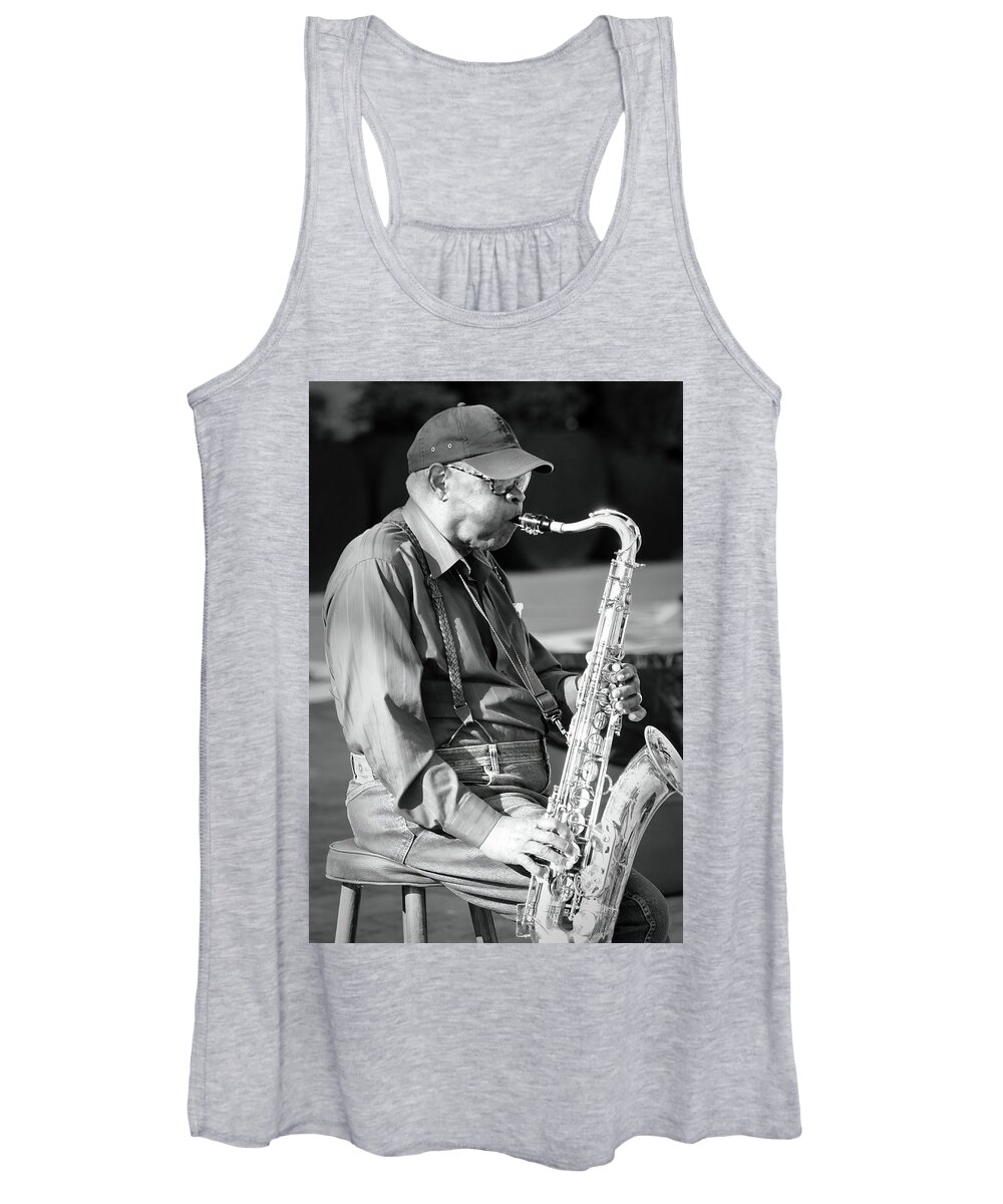 Street Performer Women's Tank Top featuring the photograph Make A Joyful Noise by Lens Art Photography By Larry Trager