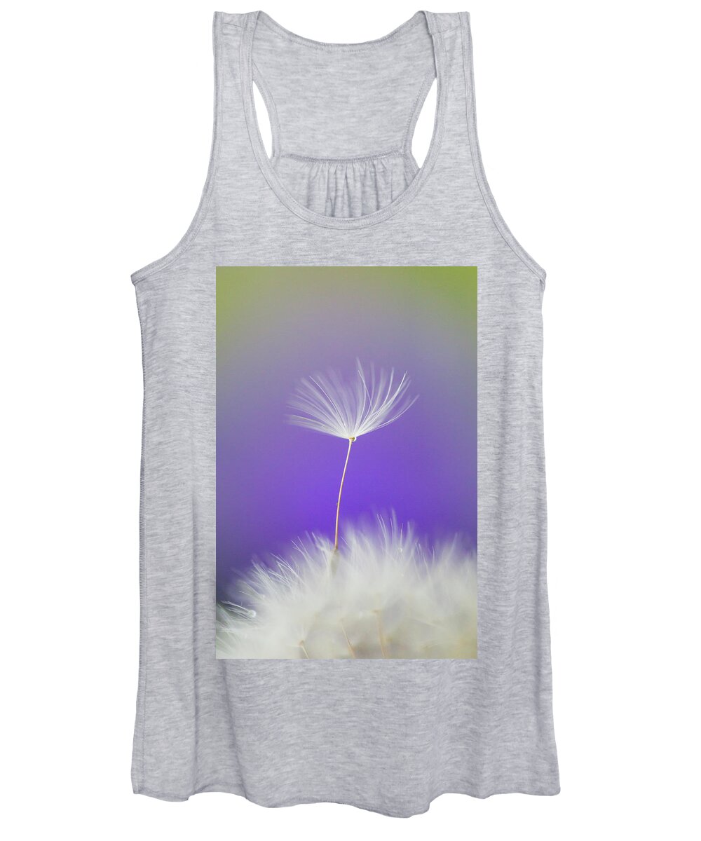 Abstract Women's Tank Top featuring the photograph Make a Wish - on Purple by Anita Nicholson