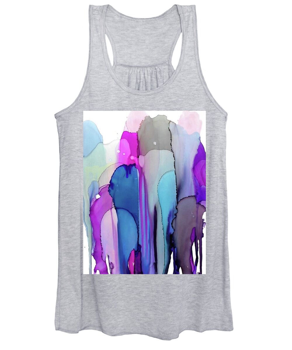 Ink Women's Tank Top featuring the painting Melted balloons by Eric Fischer