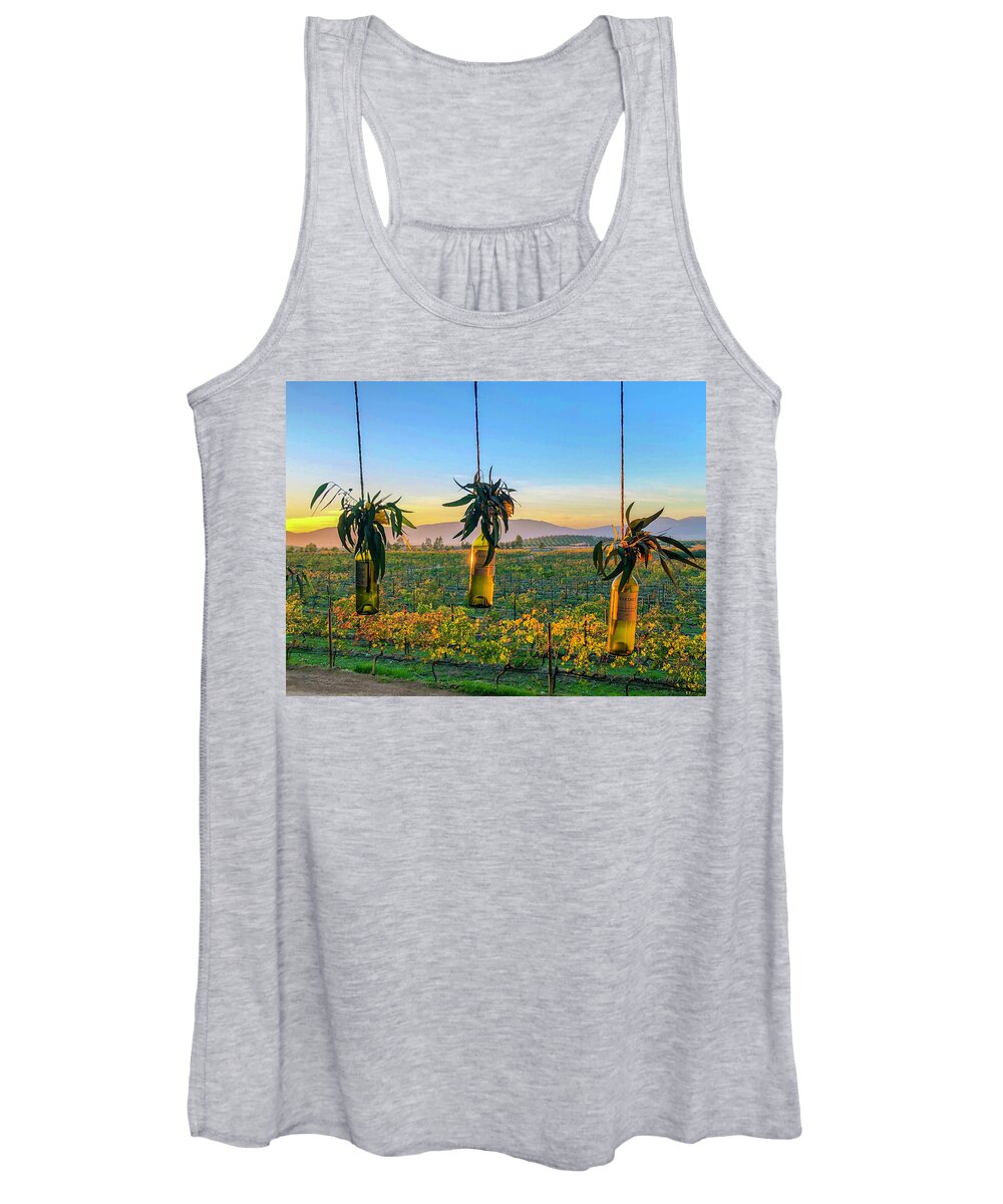 Sunset Women's Tank Top featuring the photograph Mexico Wine Country Sunset by William Scott Koenig