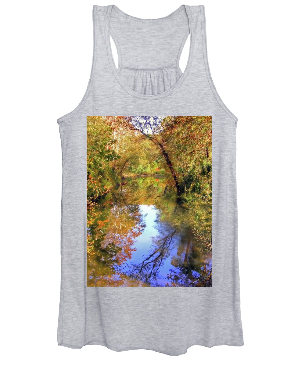 Autumn Women's Tank Top featuring the digital art Mirrors Of Autumn by Randall Dill