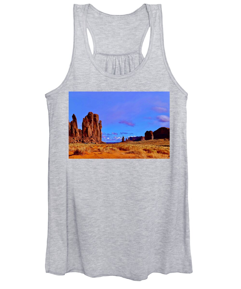 Hand Women's Tank Top featuring the photograph The Hand of God,Monument Valley by Bnte Creations