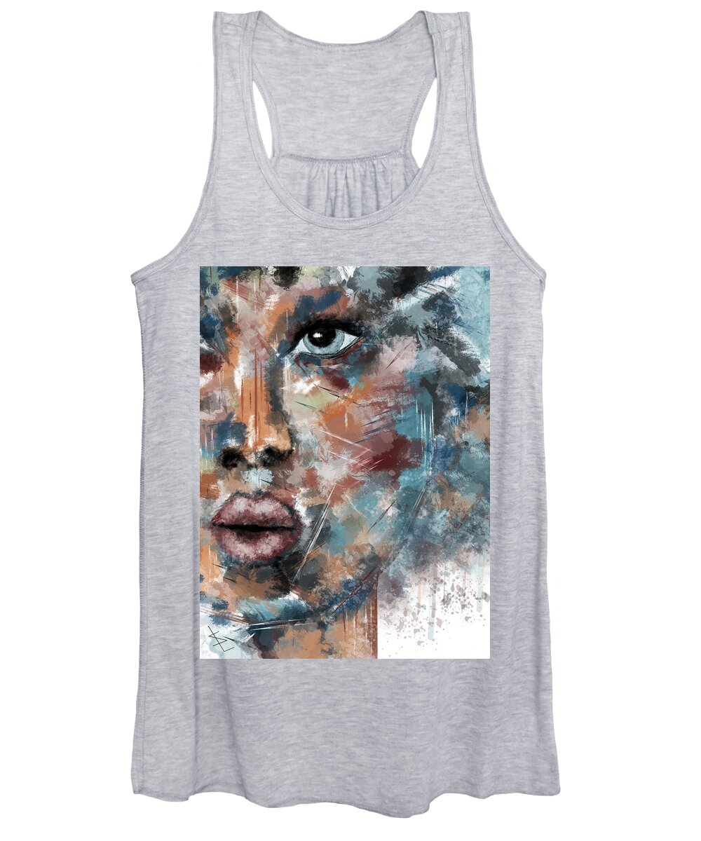  Women's Tank Top featuring the painting Moonshine by Sannel Larson