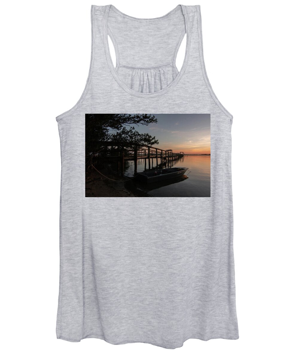 Morning Women's Tank Top featuring the photograph Mornin' on the Indian River by Dorothy Cunningham