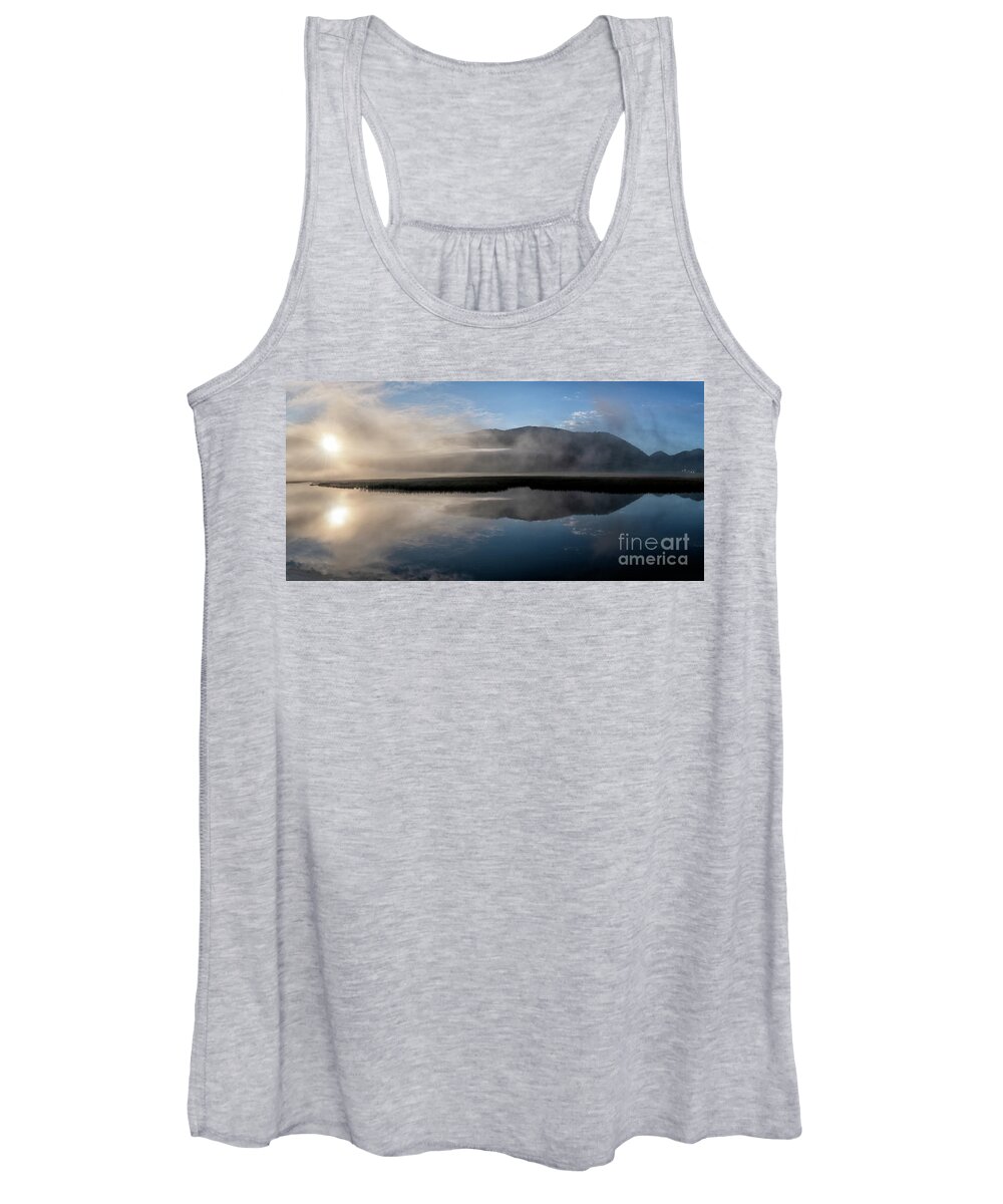 Landscape Women's Tank Top featuring the photograph Morning Mist by Sandra Bronstein