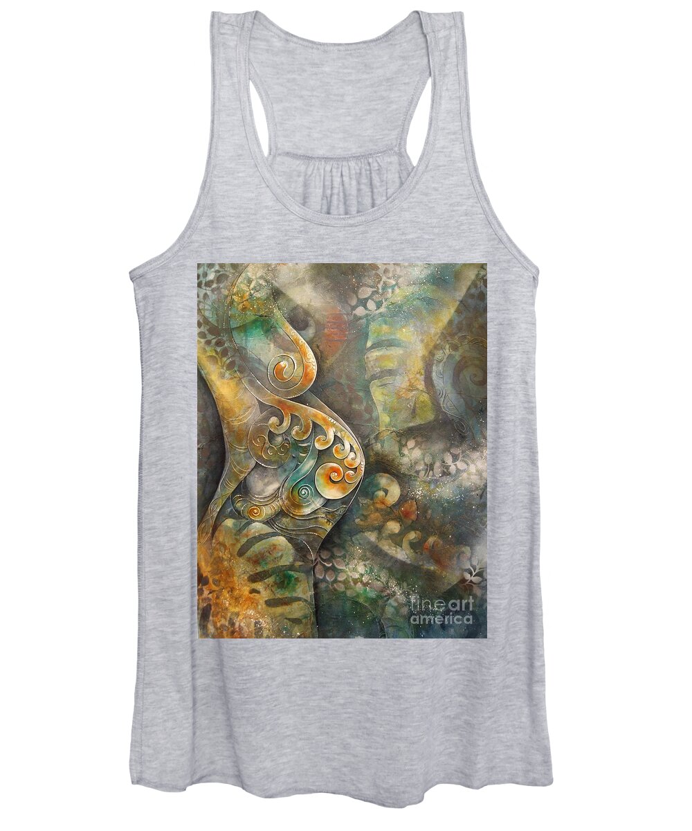 Motherearth Women's Tank Top featuring the painting Mother Earth Aotearoa by Reina Cottier