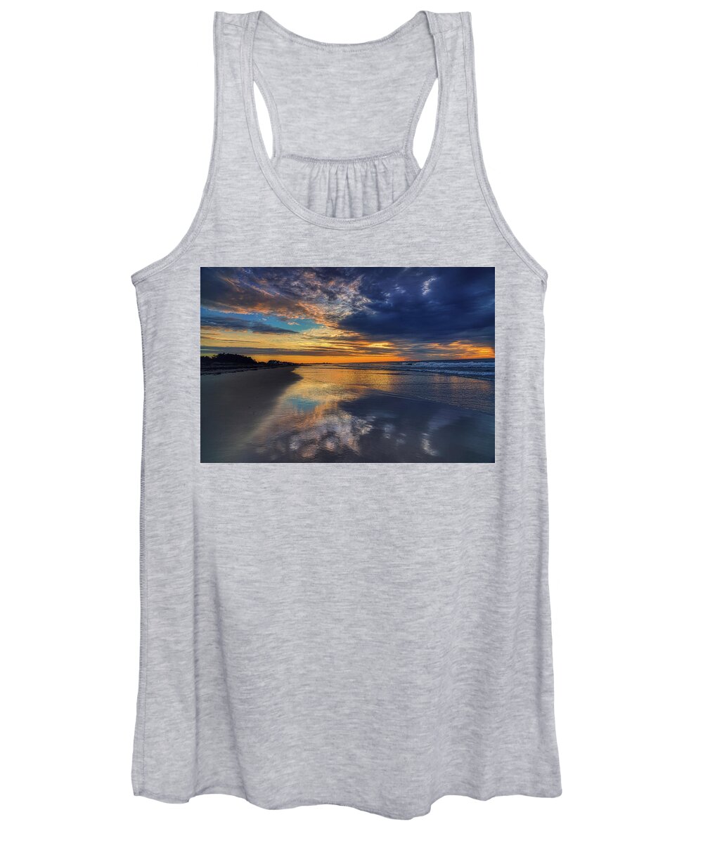 Footbridge Beach Women's Tank Top featuring the photograph Mother Nature's Reflections by Penny Polakoff