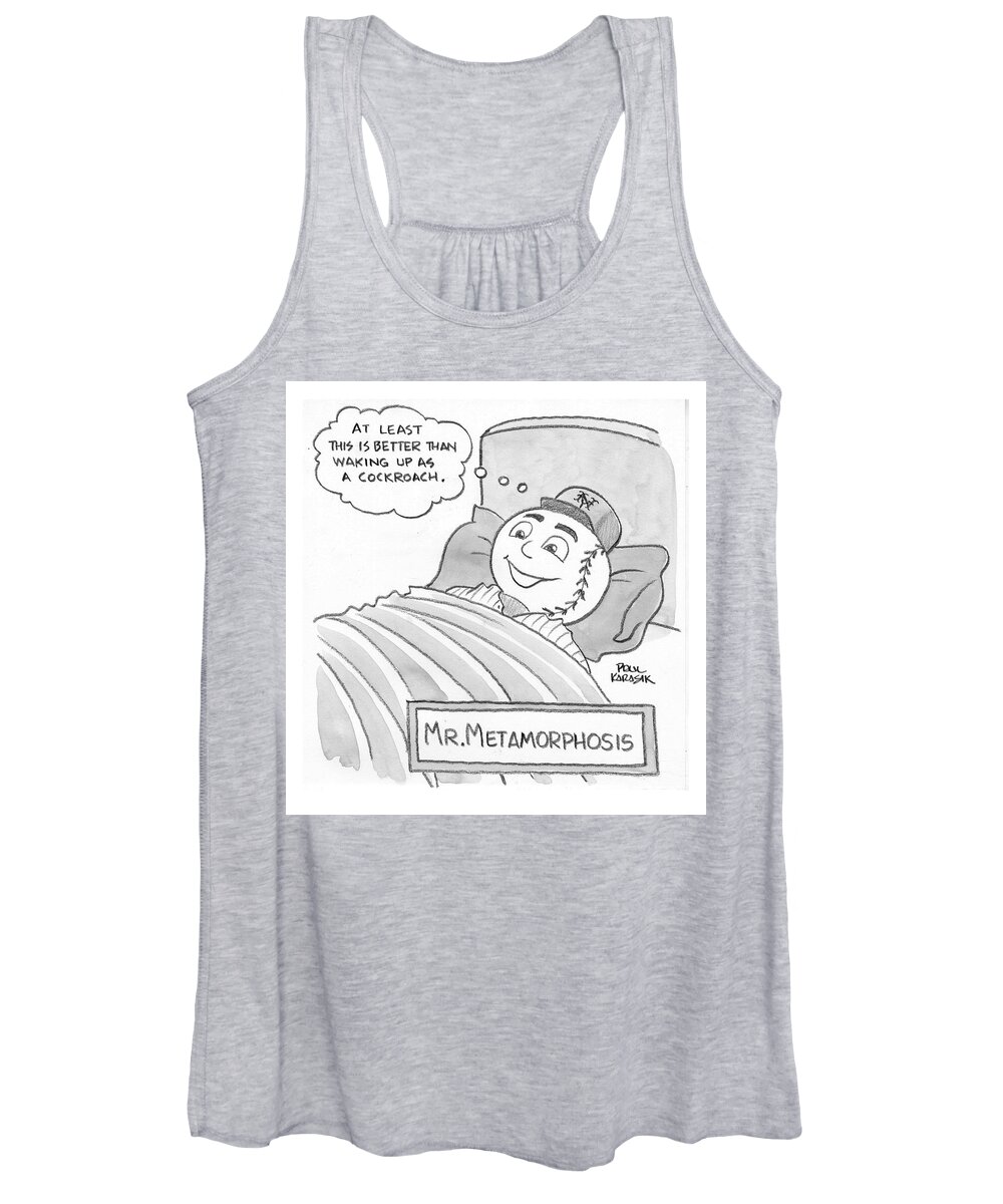 Captionless Women's Tank Top featuring the drawing Mr.Metamorphosis by Conde Nast