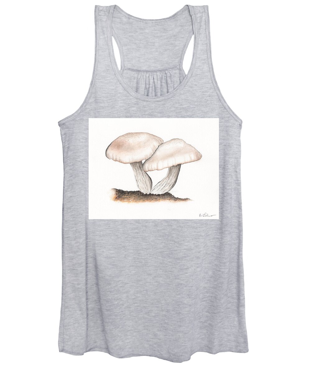 Mushrooms Women's Tank Top featuring the painting Mushrooms by Bob Labno
