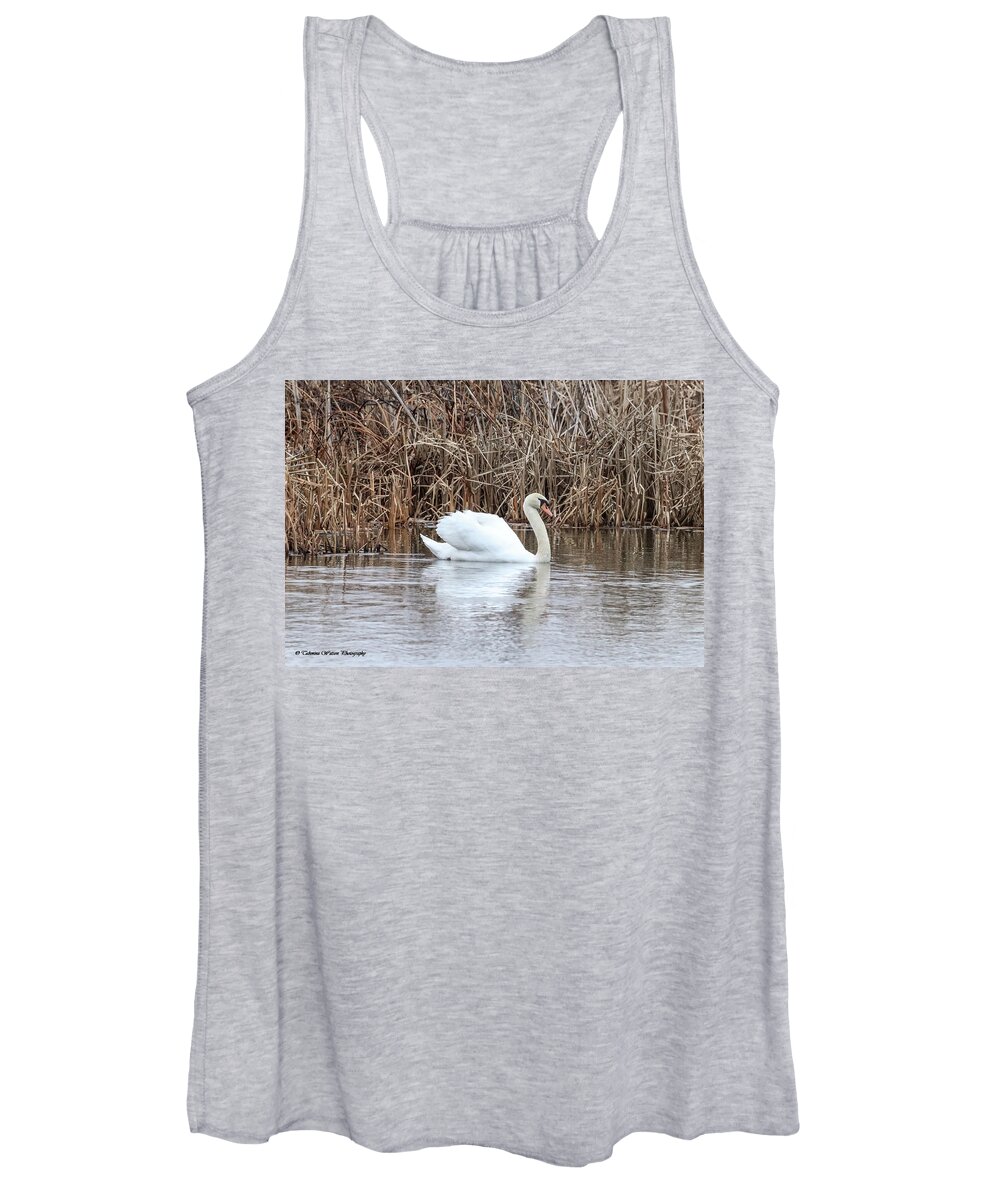 Swan Women's Tank Top featuring the photograph Mute swan by Tahmina Watson