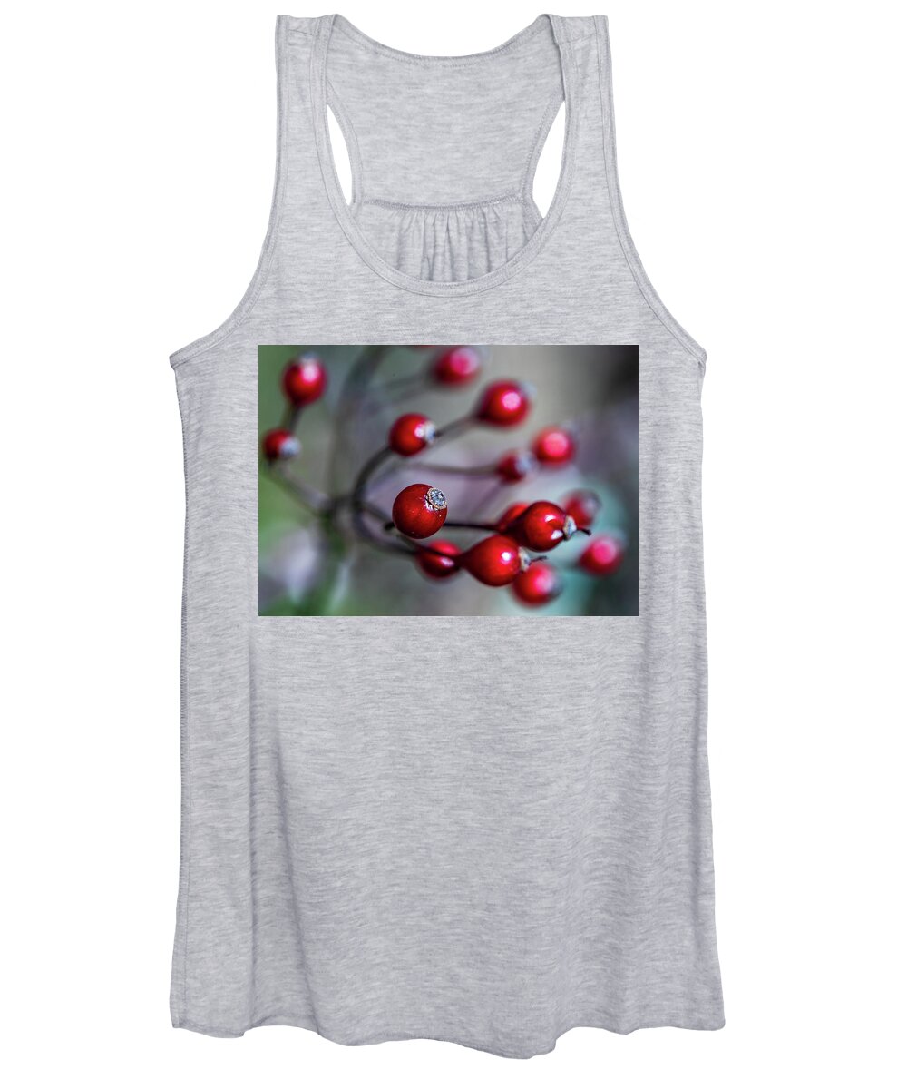 Landscape Women's Tank Top featuring the photograph Nature Photography - Winter Berries by Amelia Pearn
