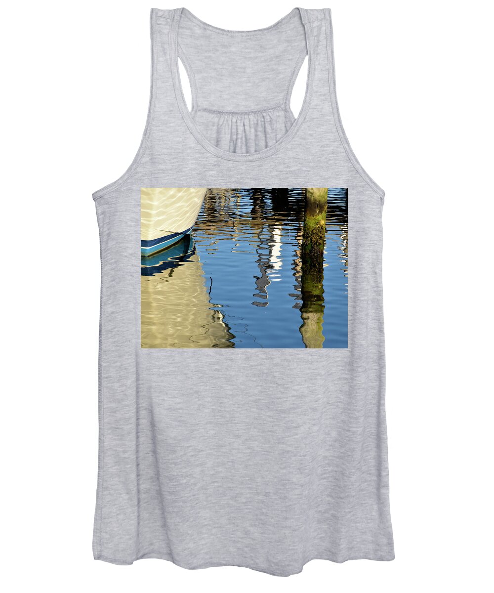 Boat Women's Tank Top featuring the photograph Nautical Abstract 3 by Nancy De Flon