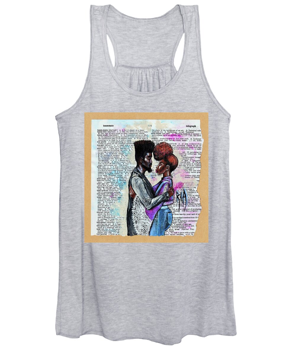  Women's Tank Top featuring the painting Never forget - We are on the same team by Artist RiA