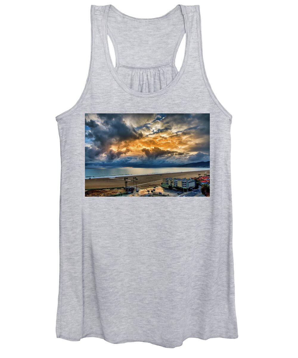 Santa Monica Bay Women's Tank Top featuring the photograph New Sky After The Rain by Gene Parks