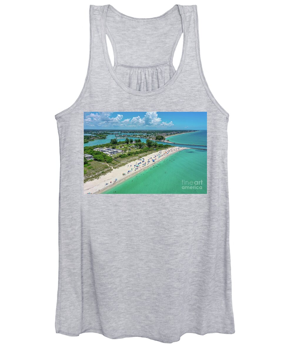 Beach Women's Tank Top featuring the photograph North Jetty Beach by Nick Kearns