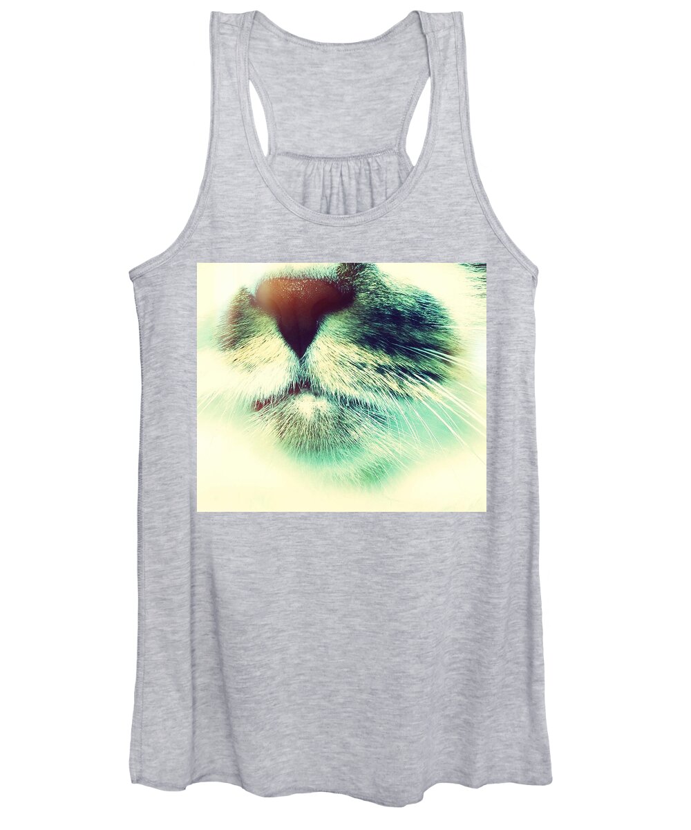 Cat Art Women's Tank Top featuring the photograph Nose by Valerie Greene