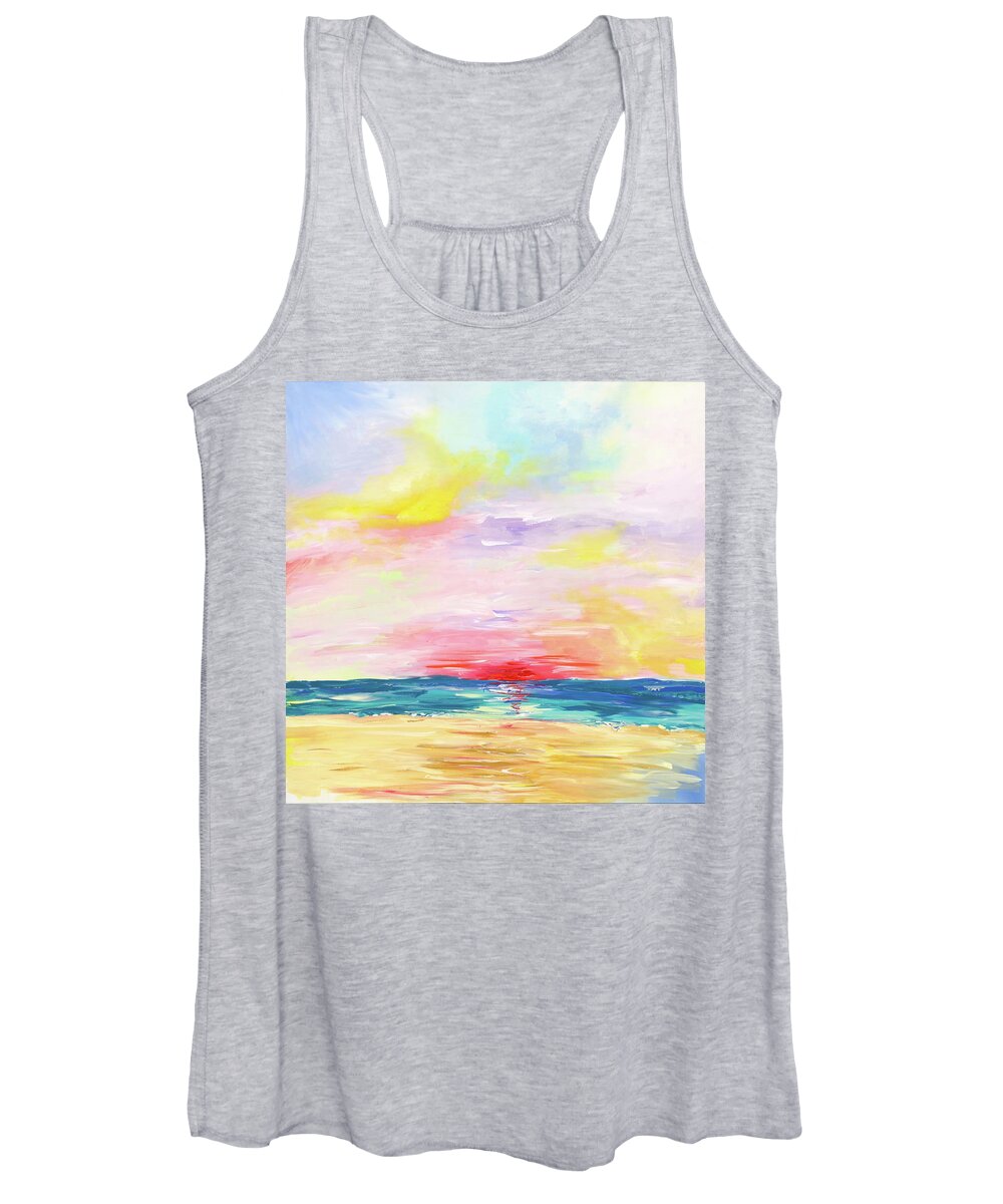 Sunrise Women's Tank Top featuring the painting Ocean City Sunrise by Britt Miller