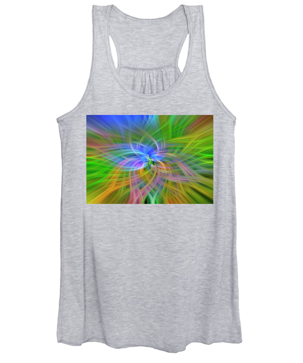 Ohio's Beautiful Flowers; Abstract Of Nature; Abstract With Beautiful Colors Women's Tank Top featuring the photograph Ohio's beautiful flowers by Carolyn Hall
