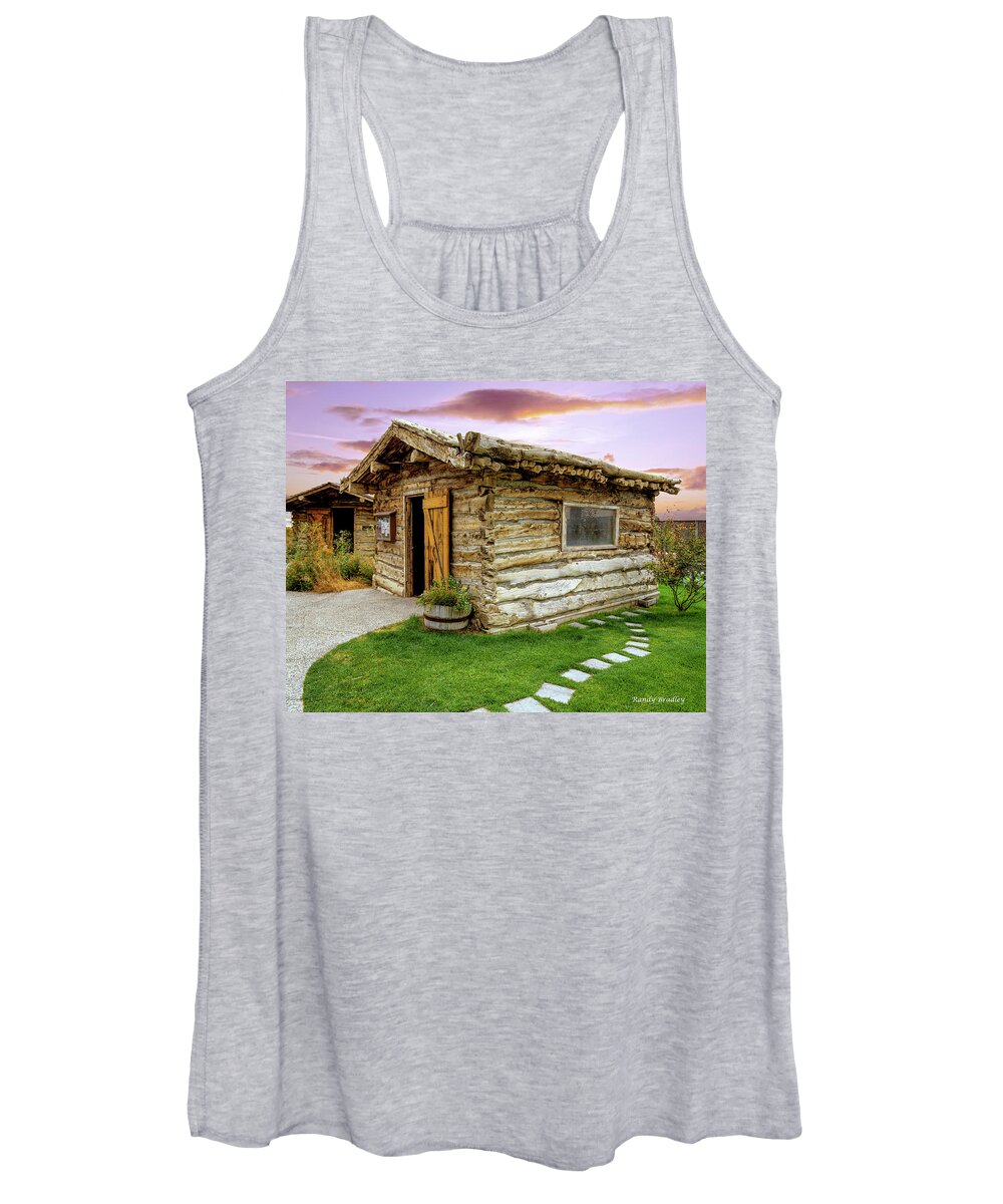 Usa Women's Tank Top featuring the photograph Old West Cabin by Randy Bradley