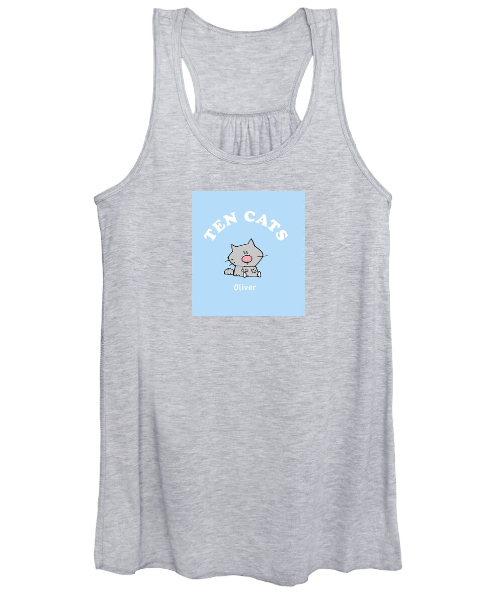 Oliver Women's Tank Top featuring the drawing Oliver by Graham Harrop