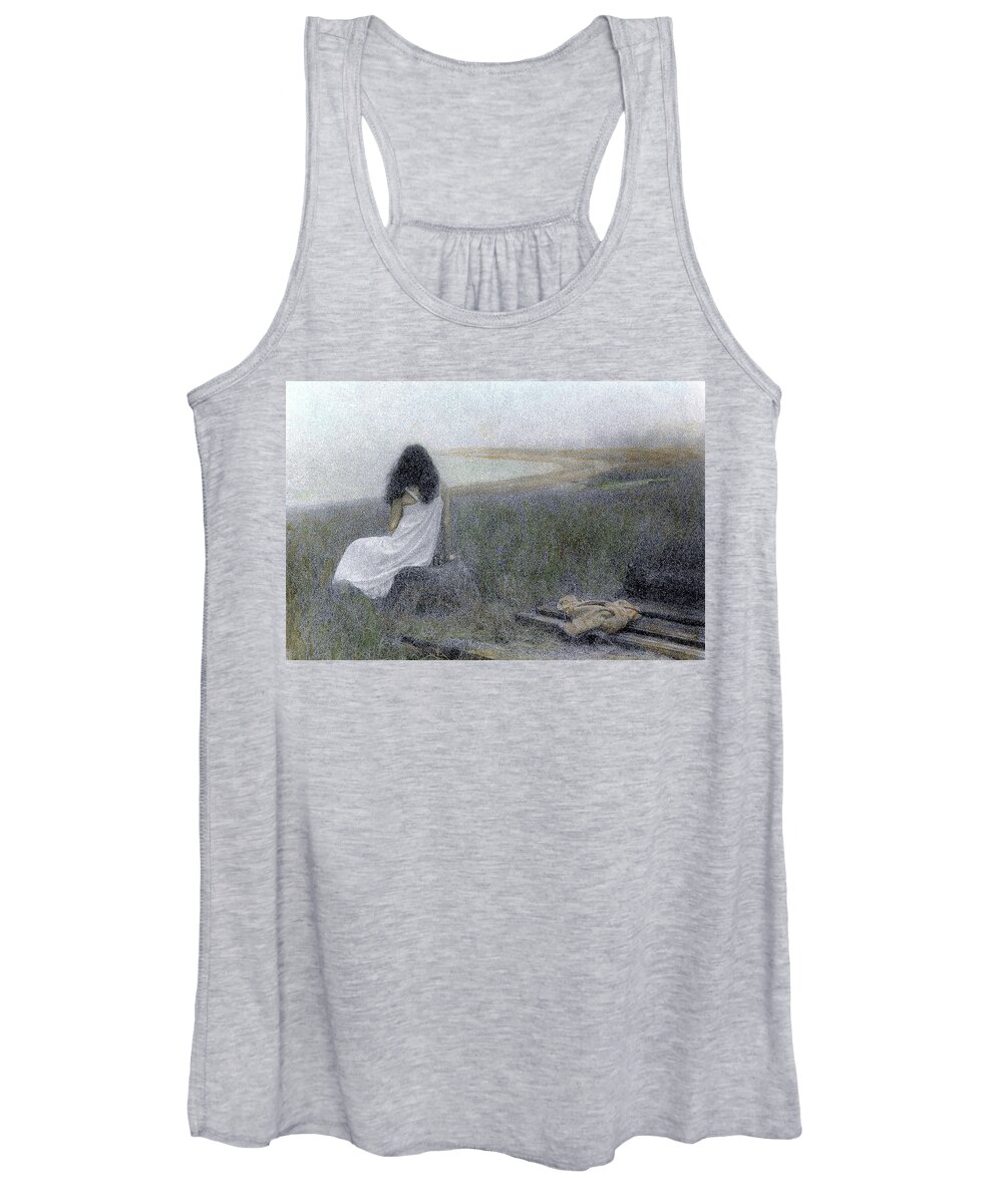 Woman Women's Tank Top featuring the photograph On the Vineyard by Wayne King