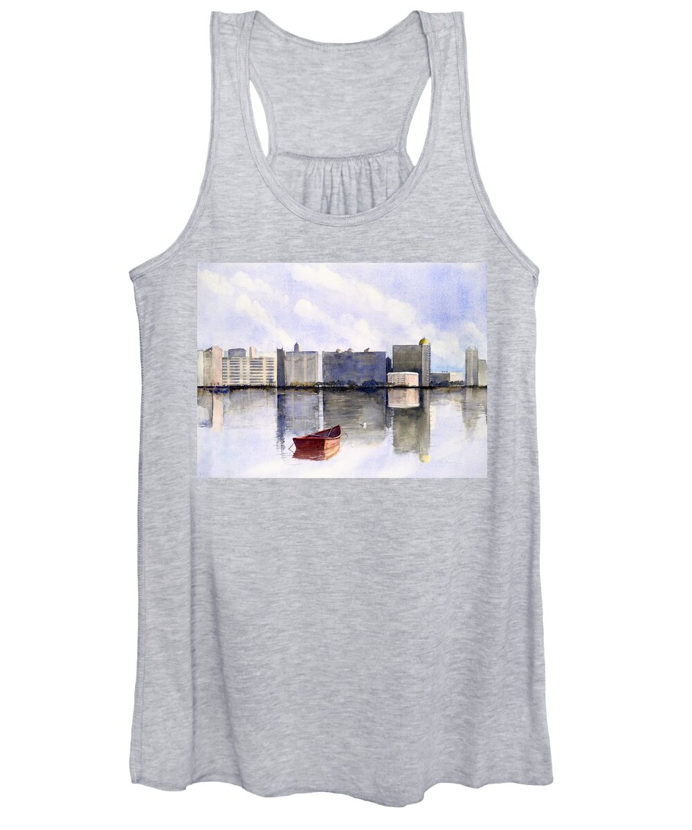Sarasota Women's Tank Top featuring the painting Orange Dory by John Glass