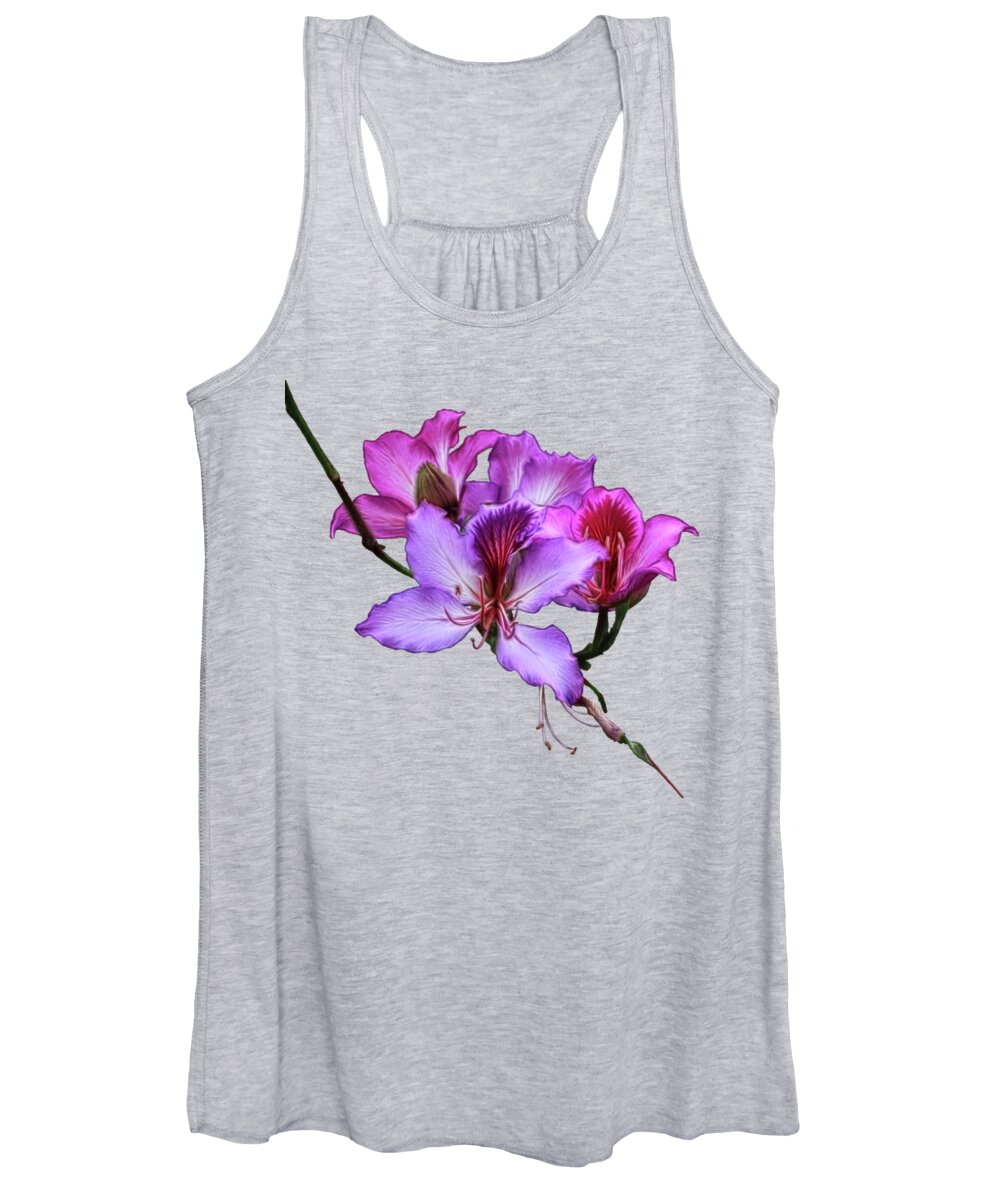 Orchid Women's Tank Top featuring the photograph Orchid Tree Blossoms by Shane Bechler