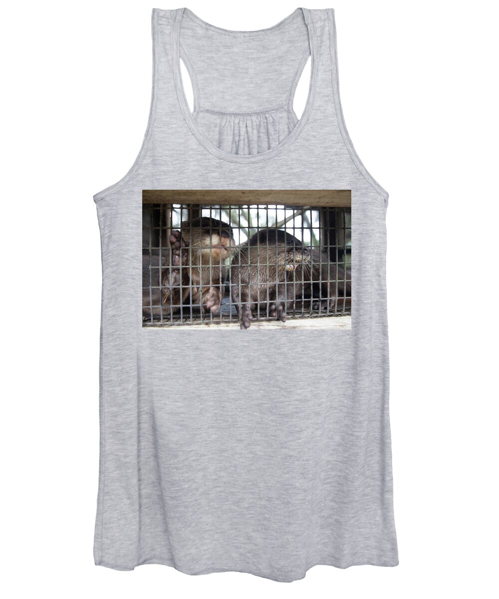 Dade City Women's Tank Top featuring the photograph Otter by Dmdcreative Photography